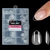 AOWVUTS 216 Pezzi Unghie Finte a Mandorla, 12 Taglie Tip in Gel per Unghie Ricostruzione, Gel Tips Unghie Copertura Completa per Nail Art Salone Manicure, Semi Matte, Nail Art Principiante