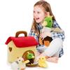MorisMos Grande Anatra Famiglia Peluche, 35 Cm Mamma Con 3 Cuddly Bambino Dentro, Animale Di Peluch, Kawaii Regali Per Bambini Ragazze Ragazzi Deco Festa Di Compleanno