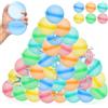 ZZQVIP Palloncini d'Acqua Riutilizzabili 36 Pezzi, Gavettoni in Silicone 5 cm con Clip, Giochi da Spiaggia per Bambini, Giochi Piscina, Giardino, Festa Estiva e Compleanno