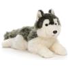 Uni-Toys - Husky grigio, sdraiato - 38 cm (lunghezza) - cane di peluche - peluche