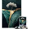 FGJfdtDG Puzzle Albero della Vita Smeraldo e Oro da 1000 Pezzi Gioco di Logica e Pensiero Pezzi di Dimensioni Uniformi Sfida Divertente per Tempo Libero (50x75cm)