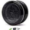 YOYO FACTORY SPINSTAR Yo-Yo - Nero (Grande per i Principianti, Corda e Istruzioni Incluse)