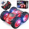 Mieryd Spider Macchina Telecomandata per Bambini, Auto Radiocomandata Giochi Bambino 3 4 5 6 7 Anni, Rotazione a 360° Auto Acrobatica con Luci, Monster Truck Ragazzi Regali Giocattoli Natale Compleanno Rosso
