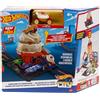 Hot Wheels - Autotrasportatore a Caduta Libera, con 1 macchinina, contiene più di 20 veicoli in scala 1:64, si trasforma in una pista con discesa da 60 cm, Giocattolo per Bambini 4+ Anni, HDY92