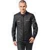 FASTWAY Fashion Men 201 Giacca Pelle uomo nero