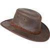 Barmah Hats Cappello di pelle Pelle di manzo oliata pieghevole M unisex marrone