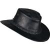 Barmah Hats Cappello di pelle Pelle di manzo Bronco pieghevole M unisex nero