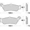 Brembo Pastiglie Freno Sinterizzate Posteriore, ABE, 07BB43SP