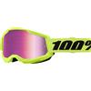 100% Strata 2 Occhiali da motocross giallo neon unisex
