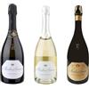 18 carati Tenuta Montenisa Fam. Antinori | Franciacorta DOCG Brut | Set Regalo 3 Bottiglie | Blanc de Blancs 0,75 | Cuvée Royale 0,75 | Donna Cora Saten | Idea Regalo Natale e Occasioni Speciali