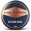 King C. Gillette Balsamo Barba, Confezione da 100 Ml per la Cura della Barba, Utilizzato con o Senza Risciacquo con Burro di Cacao, Idea Regalo Uomo