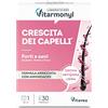 Vitarmonyl Crescita dei Capelli - Azione Fortificante - 30 Capsule | Con Amminoacidi (Cistina, Metionina e Lisina) - Biotina, Zinco ed Equiseto - Lunghezze Sane - Senza Glutine, Vegano - 1 Mese