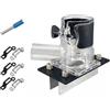 Gralara Dima Fresatura Scanalature Base Nera Dima Raccolta Polvere Impugnatura Antiscivolo Localizzatore Scanalature Legno, Modello Per Scanalatura Con Aspirazione + 1 Fresa In Lega