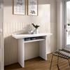 Dmora -Tavolo allungabile Rodella, Consolle estensibile ausiliare multiposizione,Tavolo da pranzo pieghevole con piano abbattibile, 110x33/66h75 cm, Bianco