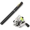 Lixada Canna da pesca pieghevole, mini penna, set di canne da pesca telescopiche, set combinato