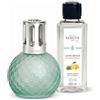 Maison Berger - Cofanetto Lampada Berger Disco Menta Ghiacciata - Lampada Profumata Catalitica Decorativa + Ricarica Essenza di Verbena 250 ml Inclusa - Purifica e Profuma l'Interno - 9 × 9 × 12,6 cm