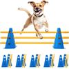 Tutamaz Agility Set per cani di piccola taglia Cavaletti, set di connettori sportivi, 10 coni + 5 aste, set di ostacoli con asta e cappello per animali e allenamento di calcio; resistente alle