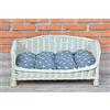 e-wicker24 Alles aus Weide e-wicker24 Naturale Cesta per Cani in Vimini Lettino Cane con Cuscino Morbido Rialzato Divanetto per Cani Cuccia Cani Letto per Cani Taglia Piccola Lettini per Cane Divanetto Calmante Animali