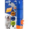 Nerf Dog 12in Blaster w/o Ball Clip 3 2in Squeak Tennis Balls - Opaque Blue/Orange/Gray and Orange and Blue and Green