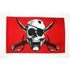 AZ FLAG Bandiera Crimson Pirata 90x60 cm Poliestere 100D 2 Occhielli | Uso interno ed esterno bandiera decorativa dei pirati doppie cuciture e bordi rinforzati con occhielli metallici