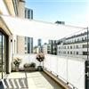 DSRDRFG Frangivisto Balcone Protezione Privacy 50x500cm Impermeabile Anti-UV con Occhielli e Fascetta Recinzione Copertura per Ringhiera Balcone Esterno Terrazza Giardino, Bianco