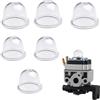 OSUWLSI 6 Pezzi Pompa Primer Squib, Pompa Carburante carburatore pistone Primer per Tosaerba, soffiatore, tagliaerba, tagliasiepi, tagliabordi, Motosega