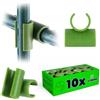 KADAX Raccordo per piante, 10 pezzi, fibbia a croce in plastica, connettore per pali da giardino, connettori per barre, anelli di supporto per piante, accessori per serra (11 mm/10 pezzi)