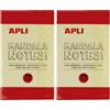APLI 16279 - Note adesive Mandala 125 x 75 mm, blocco 100 fogli colore giallo classico con disegni (Confezione da 2)