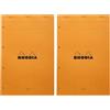 RHODIA 20100C - Bloc-Notes a punto metallico N°20 Orange - A4+ 21 x 31,8 cm-quadretti grandi Seyes- 80 fogli staccabili foratura a 4 buchi - Carta Clairefontaine Bianca 80g/m² -COPERTINA in carta trattata