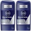 Beiersdorf NIVEA MEN Derma Dry Control Deodorante Stick, per 96 ore, protezione estrema da sudore e odore, antitraspirante con tecnologia DermaDry (50 ml) (Confezione da 2)