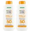 Garnier Ambre Solaire Hydra 24H Protect Latte SPF50 175ml - Non grasso - Resistente all'acqua - Vitamina E - Approvato da Cruelty-Free International (Confezione da 2)