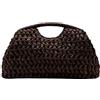 Uoocg Pochette da donna in paglia intrecciata a mano, elegante, da sera, estiva, in rafia, per vacanze, spiaggia, feste di nozze