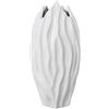 DRW Vaso da tavolo in ceramica bianco, 39 x 19 x 18,5 cm