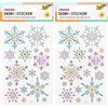 folia 18306 - Adesivi Shiny Snowflake, 16 adesivi, in diversi motivi, facili da rimuovere dalla pellicola (Confezione da 2)