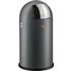 WESCO Pushboy Junior 175531-77 - Pattumiera in lamiera d'acciaio, 22 litri, colore: grafite opaco