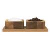 Salter BW12782EU7 Toronto Contenitori per la conservazione di sale e pepe - Include 2 scatole e vano portaoggetti, legno di acacia, ciotole per sale e pepe, contenitori per erbe, spezie e condimenti