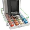 Deco Brothers DecoBrothers, Cassetto porta cialde in vetro temperato, per 28 capsule Nespresso grandi o 56 capsule Nespresso piccole, bianco