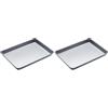 KitchenCraft Teglia da Forno Rettangolare, Argento, Grigio, 33.5 cm x 24.5 cm x 3.5 cm (Confezione da 2)