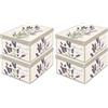 Lavatelli Set 2 Scatole Armadio Portaoggetti con Coperchio profumato Lavanda - Organizer Cambio Stagione in Cartone 32x42x17,5 cm - Made in Italy, Resistenti, Facili da Montare, con Maniglie (Confezione da 2)