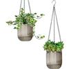 Josteve 11,4 cm, 2 fioriere autoirriganti da appendere, per interni, fori di drenaggio, piccole fioriere da appendere per esterni, livello dell'acqua visibile, decorazione per la casa, giardinaggio