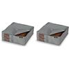 DOMO PAK LIVING Domopak Living - Fodera per biancheria 40 x 45 x 15, colore: Grigio (Confezione da 2)