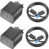 Heboen 2 Pezzi 45W USB C Caricatore Caricabatterie Rapido Caricabatterie Veloce con 3M Cavo per Samsung Galaxy S26 S25 S24 S23 S23+/Ultra/S22/S21/S20/Note20/A73/A53/S10 Tipo C Spina Ricarica Adattatore