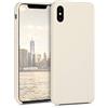 kwmobile Cover per Apple iPhone XS Max Custodia - Back Case per Smartphone in Silicone TPU - Protezione Gommata - crema