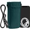 kwmobile Custodia Tela con Chiusura Magnetica per Smartphone XXL - 7 - Portacellulare Tracolla - Porta Cellulare da Collo Universale - Borsa Telefono