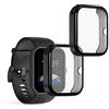 kwmobile Set 2x Custodia Smartwatch Compatibile con Huami Amazfit Bip 3 / Bip 3 Pro Cover - Case Silicone Protezione Orologio Fitness nero/trasparente