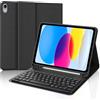 IVEOPPE Cover Tastiera per iPad 11 Generation A16 2025/10 Generazione 2022, Italiano QWERTY Senza fili Staccabile Keyboard per ipad 11 Gen 11 Pollici/ipad 10 Gen 10.9, Custodia con Portapenna, Nero