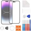 SwarKing Display Glass vetro frontale esterno esterno vetro di ricambio compatibile con iPhone 14 Pro MAX con kit di riparazione