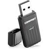 COMFAST Chiavetta WiFi, Adattatore USB per WiFi WiFi6 900Mbps Doppia Frequenza, Bluetooth 5.3, MU-MIMO, WPA3, Compatibile con Windows 10, 11, Ricevitore Wi-Fi Plug&Play per PC, Desktop, Notebook