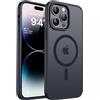 CACOE Custodia per iPhone 14 Pro Max Antiurto,Antigraffio,Cover Posteriore Magnetica,Semitrasparente