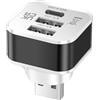 Nucelit Espansore di ricarica USB a 3 porte USB di tipo C Adattatore per slot USB Extender Accessori elettronici per auto Ricarica per dispositivi